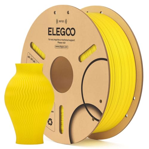 ELEGOO PLA 3D Printer Filament 1.75mm Yellow 1KG, RFID PLA Filament