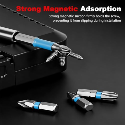 Image of Serplex 27-Piece Screwdriver Bit & Drill Accessory Set, Impact Ready Magnetic Bit Kit with Phillips, Slotted, Torx, Hex, Hole Saw, Flexible Shaft & Socket Adapters for Power Drill & Driver