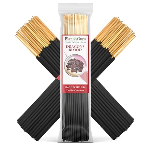 Dragons Blood Exotic Incense Sticks 7 Inch - Bulk 1 Bundle 85 to 100 Sticks - Natural 7 Long Lasting Aroma That Burns for 30 to 45 Minutes.