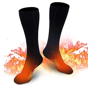 Verwarmde sokken voor heren en dames, elektrische verwarmde sokken, winter, warme katoenen sokken voor outdoor, sport, camping, vissen, fietsen, motorrijden, skaten en skiën