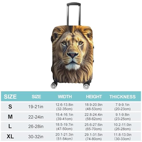 Lion Image Printed Luggage Cover Protector, Fits 18-32 Inch Luggage2