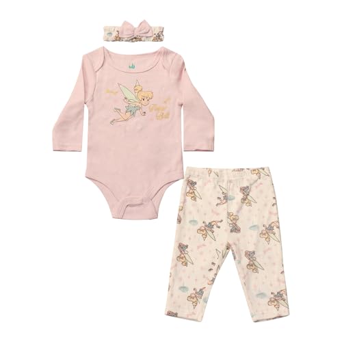 Magic Threadz Disney Clothes Baby Girls Bodysuit, Pants Headband
