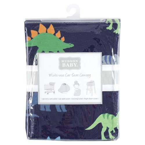 Image of Hudson Baby Unisex Baby Multi-use Car Seat Canopy, Dinosaurs, One Size