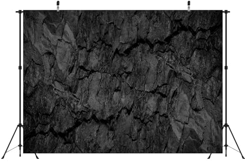 Fondo Fotográfico Tela 7x5ft Negro Piedra Cueva miniatura 5