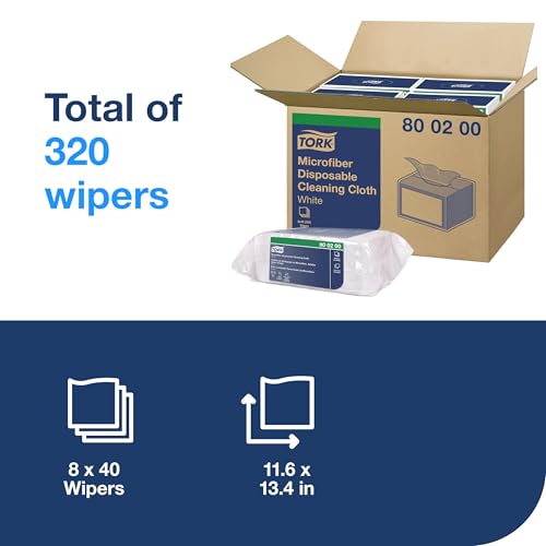Chiffonnette microfibre Tork 800200 à haute capacité d'absorption pack de 320 - 2