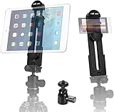 ohCome 2-in-1 Phone iPad Tripod Mount Adapter Universal Tablet Clamp Holder fits 3.5-12.9