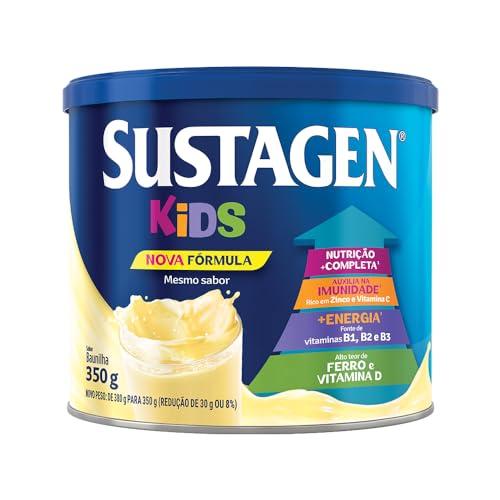 Sustagen Kids Complemento Alimentar Sabor Baunilha - Lata 350G