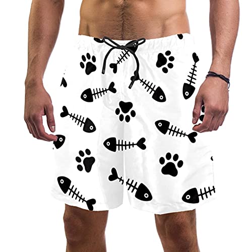 Short de bain pour homme avec doublure en maille pour la plage et la piscine en été