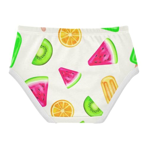 Cotton Girls Underwear Toddler Playful Watercolor Fruit Popsicles Cute Panties Girl Durable Underpants Briefs 2t2