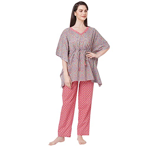 Image of Sweet Dreams Women's Cotton Printed Night Suit Set