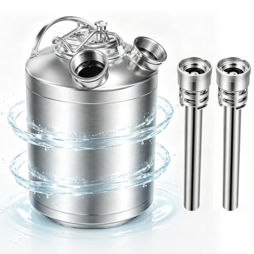Dbgogo 2.5 Gallon Kegerator Cleaning Kit, 304 Stainless Steel Beer Line Cleaning Kit with 2 D...