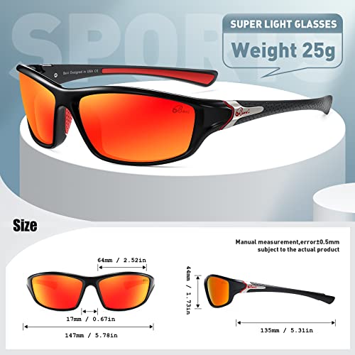 Bevi Polarized Sports Sunglasses UV 400 Protection with TR90 Lightweight Frame Glasses for Women Men2