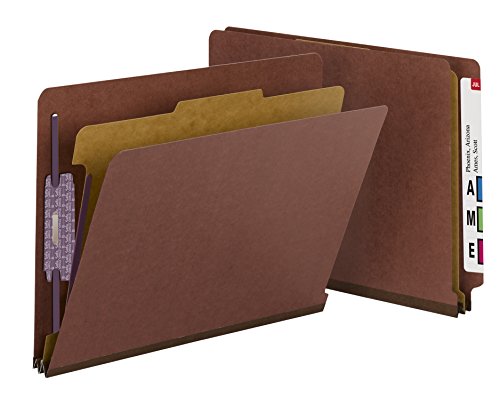 Smead Classeur à levier en carton avec fermeture SafeShield 1 cloison rouge