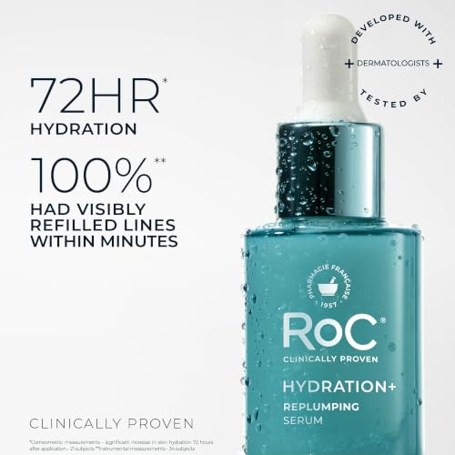 RoC Hydration+ Hyaluronic Acid Serum For Face, Hydrating and Plumping, 1oz - image 3