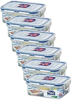 Lock & Lock HPL 806 Food Storage Containers Set 6-Piece Set, 350 ml Each