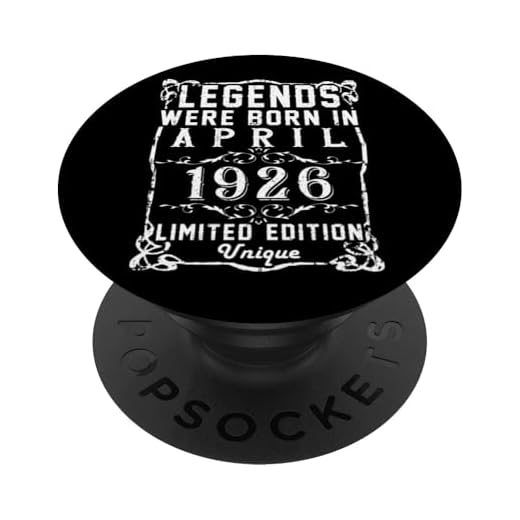 Cumpleaños Abril 1926 Edición Limitada Regalo April PopSockets PopGrip Intercambiable