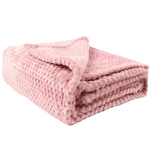 Baby Throw Blanket Swaddle Fleece Toddler Blankets Plush Warm Kids Receiving Blankets For Newborn Boys Girls Bed Stroller Crib Travel (Skin Pink, 39"×55“) #TOP6