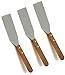 Set of 3, Solid Stainless Steel Blade Cookie Spatula, Wooden Handle, 8-inch