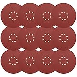 40 Pieces 9 Inch Sandpaper, GOH DODD Hook & Loop 8-Hole Sander Sheets 40-400 Grits Grinding Abrasive Sanding Disc for Wood Furniture Drywall Finishing, Metal Sanding and Mirror Jewelry Car Polishing