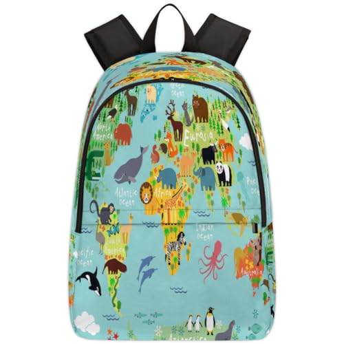 Sac à dos décontracté couleur carte animée idéal pour les sorties en ville