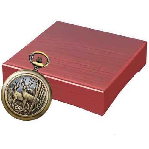 Image of Udaney Elk Pocket Watch with Exquisite Box - Ideal Christmas Gift