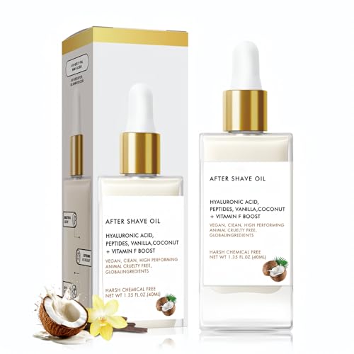 After Shave Oil for Women Coconut Vanilla After Shave Oil for Soothing & Hydrating Skin Prevents Ingrown Hairs and Dryness Gentle Formula Daily Skin Care Vanilla Body Oil (40ml)