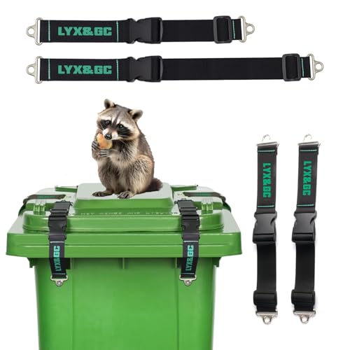 4PCS Heavy-Duty Bear Proof Trash Can Locks