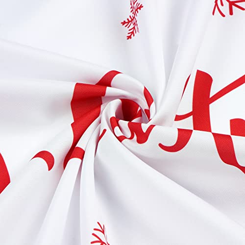 Christmas Tablecloth, Santa Claus Snowflake Waterproof Table Cloth, Elk Spillproof Stain-Resistant Tablecloths, Xmas Square Tablecover For New Year Winter Holiday Dining Party Decor, 55 X 55 Inches #TOP5