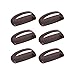 CcHhyyt 6 sztuk samoprzylepnych uchwytów do szafek z szufladami, do lodówki, szklanych gałek, do szafek, do mebli, do drzwi przesuwnych, przenośny, z taśmą samoprzylepną (ciemnobrązowy)
