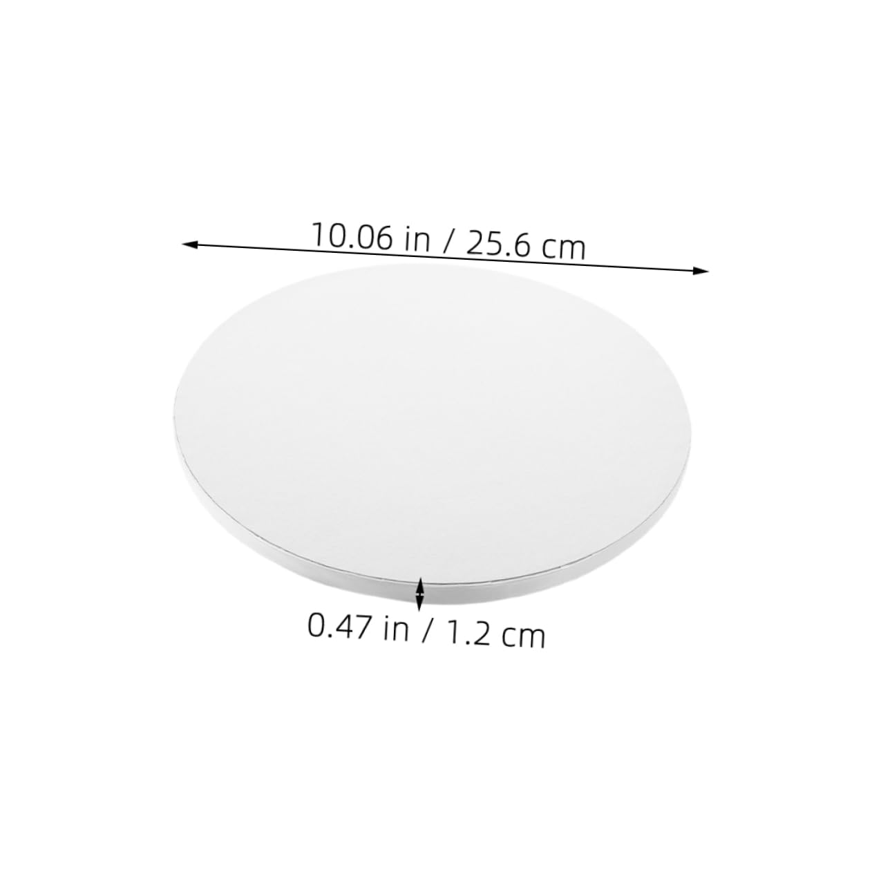 PRETYZOOM 7pcs Round Cake Base Thick Greaseproof White Cardboard Drums for Professional Cake Presentation Easy to Clean and Reusable