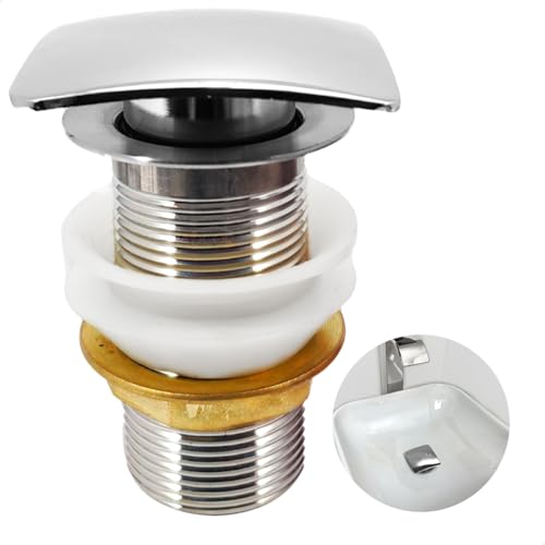 Dona D Cor, Valvula Quadrada Click 1 1/4 Inox Banheiro Ralo De Pia Cuba Escoamento 40mm Tampa Click