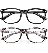CHBP Blue-Light-Blocking-Glasses for Women Computer Glasses Man,2 Pack Gaming Eyeglasses Fashion ...