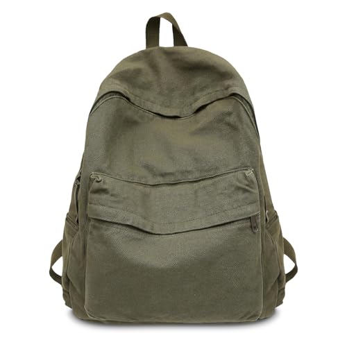 Boziee Canvas Rucksack Damen Daypacks Cityrucksack Rucksäcke Rucksackhandtaschen Schulrucksack für Damen Mädchen Teenager Schule Travel Arbeit Alltage Unisex (Grün) Boziee Canvas Rucksack Damen Daypacks Cityrucksack Rucksäcke Rucksackhandtaschen Schulrucksack für Damen Mädchen Teenager Schule Travel Arbeit Alltage Unisex (Grün)