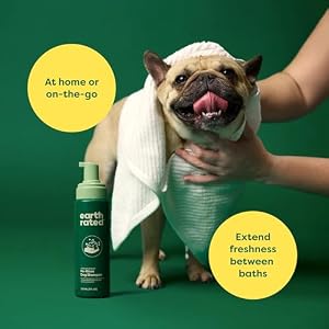 Earth Rated No-Rinse Dog Shampoo, Convenient Waterless Dog Shampoo for Cleaning, Conditioning & Detangling, for All Coat Types, Refreshing White Tea & Basil Scent, 7 oz. Earth Rated No-Rinse Dog Shampoo, Convenient Waterless Dog Shampoo for Cleaning, Conditioning & Detangling, for All Coat Types, Refreshing White Tea & Basil Scent, 7 oz.