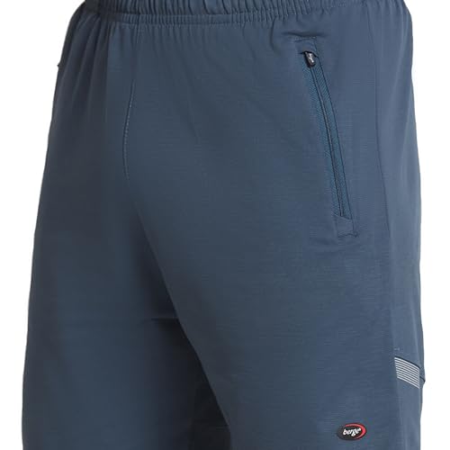 Image of berge' Men's Instadry Dryfit Polyester Lightweight Soft Fabric Long Shorts with Secure Zipper Pockets Casual Sports Shorts for Men|Running Shorts|Gym Shorts|Half Pants|Jogging Shorts