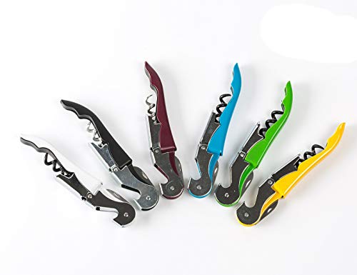 6 Pack of Waiters Corkscrew with Foil Cutter Professional Folding Wine Bottle Opener