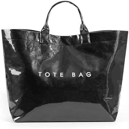 Lushandy PVC Tote Bag Women's Letters Print Hobo Handbag 14L Wate...