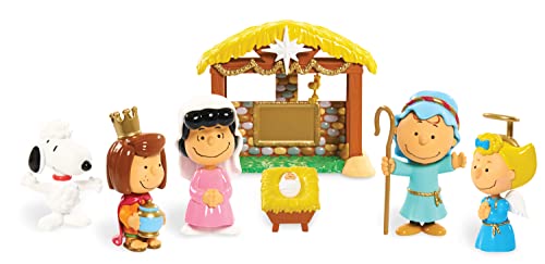 Peanuts Christmas Nativity Figure Set, 8-inch Collectible Figures, Decorations and Toys, Kids Toys for Ages 3 Up by Just Play