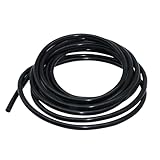 LAVMHAB Silikonschlauch 10mm ID x 14mm OD 3 Meter Länge, Flexibler Silikongummi Luftschlauch Wasserschlauch für Pumpenübertragung (Schwarz)