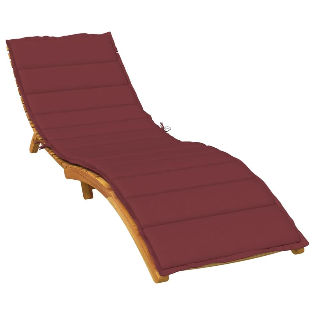 ZEYUAN Cojín para Tumbona Tela Rojo Tinto Melange 200x50x4 cm, Cojin Tumbona Exterior, Colchonetas para Tumbonas, Colchoneta Hamaca, Cojín De Silla De Hamaca, Colchón para Tumbona - 4002507