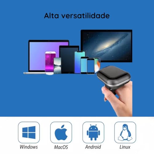 NovaVida, Leitor de Codigo de Barras Qr Code de Dedo Bluetooth sem Fio