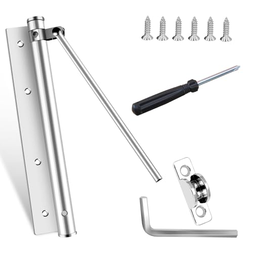 Cierrapuertas, Cierrapuertas Automatico, Muelle Cierrapuertas, Ajustable Muelle Puerta, Cierrapuertas de Acero Inoxidable con Tornillos, Para Puertas de Interior y Exterior para el Hogar, la Oficina