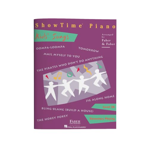 ShowTime Piano: Kids Songs Level 2A | Beginner Elementary Piano Sheet Music Book for Children | Fun and Easy Piano Songbook for Students with Popular Tunes | Faber Piano Adventures Method