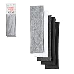 Scunci by Conair Soft Stretchable Headbands- accessories for women – mens headband – running headband- Assorted Colors – 5 Count