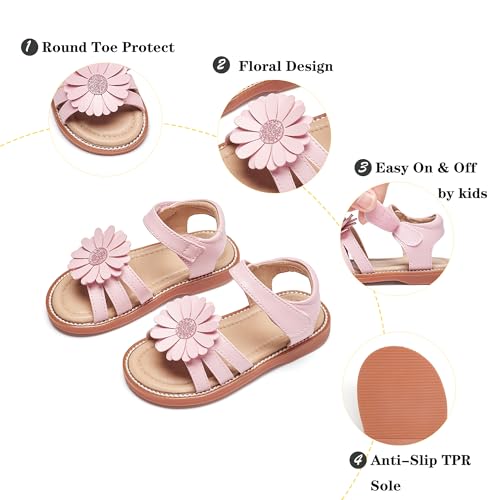 Image of Kiderence Toddler Girls Sandals Little Girls Kids Summer Shoes Toddler Sandals