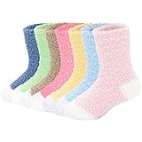 Durio Kuschelsocken Kinder Baby Socken Flauschige Socken Stoppersocken Wollsocken Warm Anti Rutsch Wintersocken 7er Set A 3-6 Jahre (Tag Size M)