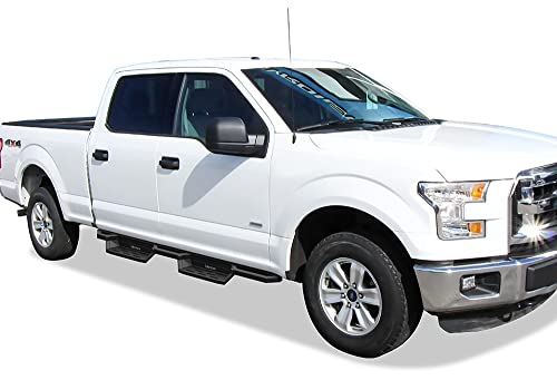 APS Stainless Steel Pocket Steps Running Boards Side Bars Compatible with Ford F150 2015-2025 SuperCrew Cab & F150 Lightning 2022-2025 & F-250 F-350 Super Duty 2017-2025 Crew Cab - Thumbnail 6