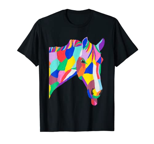 Cheval coloré avec langue qui sort T-Shirt