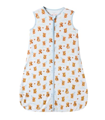 Image of Baby Sleep Sack Soft Wearable Blanket 2-Way Zipper Sleeping Bag for Girls Boys 0-3T, Viscose Made from Bamboo