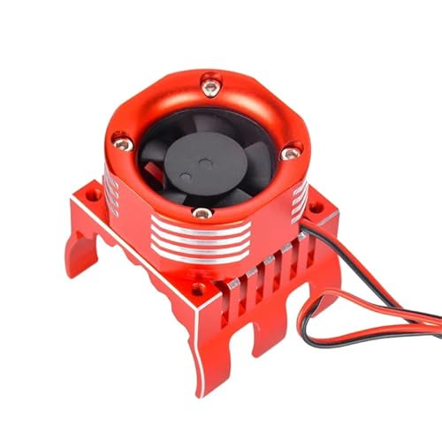 HLSONHENGM 42mm Diameter Motor Metal Cooling Fan for RC Electric Remote Control Model Car Buggy Monster Truck Racing(Red)